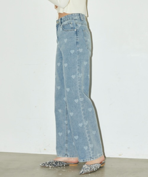 Auntie Rosa Holiday(アンティローザホリデー)の「ハートプリントデニム / サイズ展開あり(デニムパンツ・レディース・ブルー・SMALL/MEDIUM)」の13枚目の写真