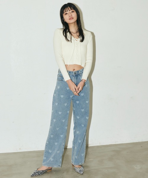 Auntie Rosa Holiday(アンティローザホリデー)の「ハートプリントデニム / サイズ展開あり(デニムパンツ・レディース・ブルー・SMALL/MEDIUM)」の16枚目の写真
