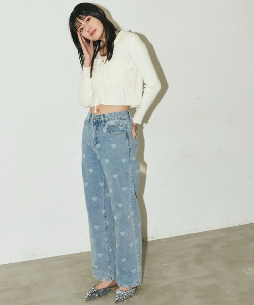 Auntie Rosa Holiday(アンティローザホリデー)の「ハートプリントデニム / サイズ展開あり(デニムパンツ・レディース・ブルー・SMALL/MEDIUM)」の17枚目の写真