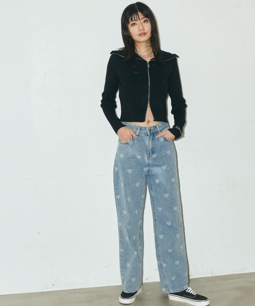 Auntie Rosa Holiday(アンティローザホリデー)の「ハートプリントデニム / サイズ展開あり(デニムパンツ・レディース・ブルー・SMALL/MEDIUM)」の18枚目の写真