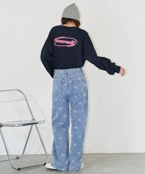 Auntie Rosa Holiday(アンティローザホリデー)の「ハートプリントデニム / サイズ展開あり(デニムパンツ・レディース・ブルー・SMALL/MEDIUM)」の3枚目の写真