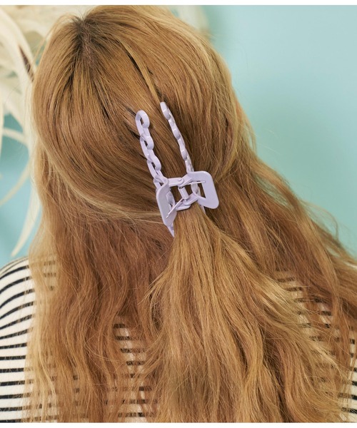 anap mimpi（アナップミンピ）の「カラー ハート ビッグ バンスクリップ ヘアクリップ（バレッタ/ヘアクリップ・レディース・パープル/イエロー/ピンク/ブラック/ターコイズブルー・FREE）」の20枚目の写真