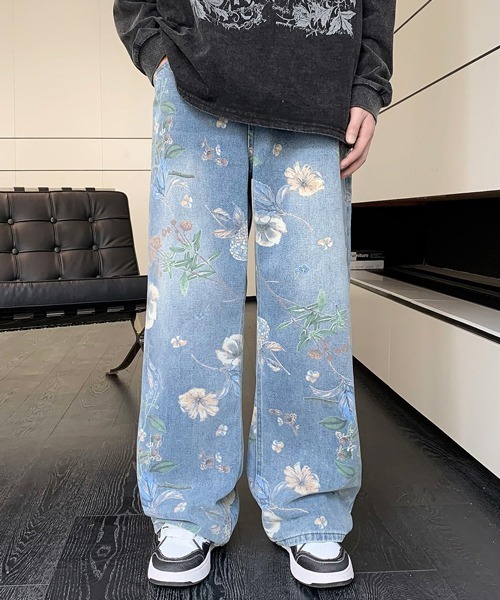 FVLMEN（フルメン）の「【FVLMEN】vintage flower print wide