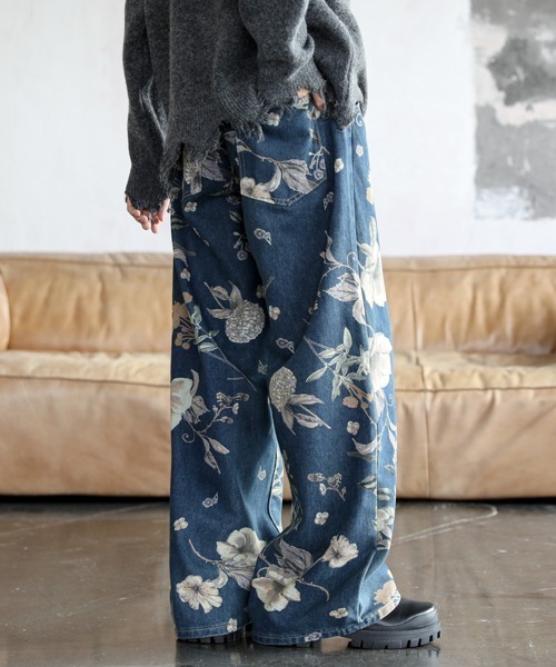 FVLMEN(フルメン)の「【FVLMEN】vintage flower print wide denim/ビンテージ フラワー プリント ワイド デニム(デニムパンツ・メンズ・ブルー/ネイビー/ブラック・X-LARGE/LARGE/MEDIUM)」の22枚目の写真