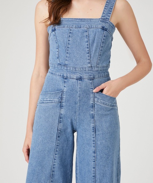 FOREVER 21(フォーエバー トゥエンティーワン)の「デニムオーバーオール2(サロペット/オーバーオール・レディース・ブルー系その他4・SMALL/MEDIUM)」の5枚目の写真