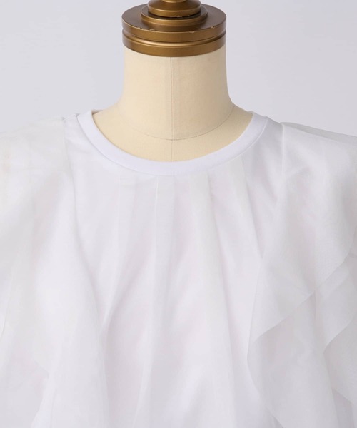 セール】ラッフルチュールカットソー（Tシャツ/カットソー）｜La