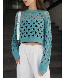 EVRIS | カットワークニットトップス(ニット/セーター)