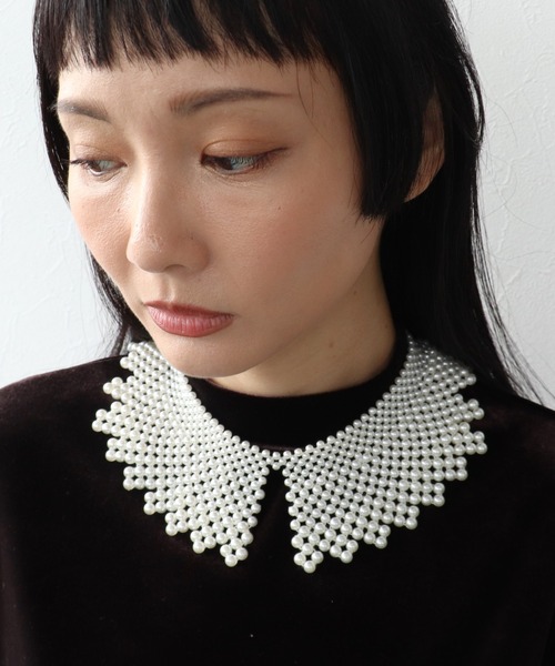ビーズ織ネックレス伊達襟 ビーズ織ネックレス伊達襟