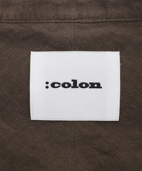 EDIFICE(エディフィス)の「【:colon / コロン】CSH-5 Highcount Linen HenlyNeck SH(シャツ/ブラウス・メンズ・ブラウン/ブラック・1/3)」の4枚目の写真