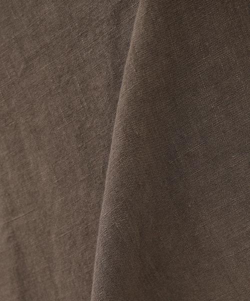 EDIFICE(エディフィス)の「【:colon / コロン】CSH-5 Highcount Linen HenlyNeck SH(シャツ/ブラウス・メンズ・ブラウン/ブラック・1/3)」の7枚目の写真