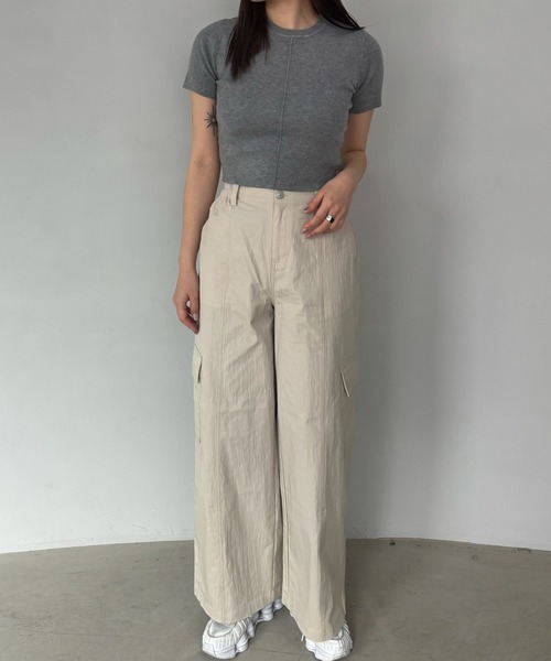 Fano Studios(ファノ ストゥディオズ)の「ハイウエストストレートカーゴパンツ FC24K020【Fano Studios】(スラックス・レディース・グレイッシュベージュ・L/M/S)」の15枚目の写真