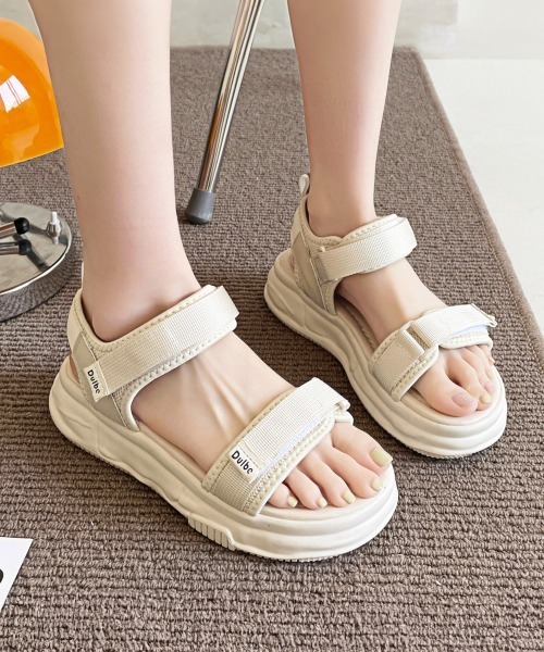 Miniministore(ミニミニストア)の「スポーツサンダル 厚底 ベルトサンダル(サンダル・レディース・ベージュ/ブラック・24.0cm/24.5cm/25.0cm/22.5cm/23.0cm/23.5cm)」の7枚目の写真