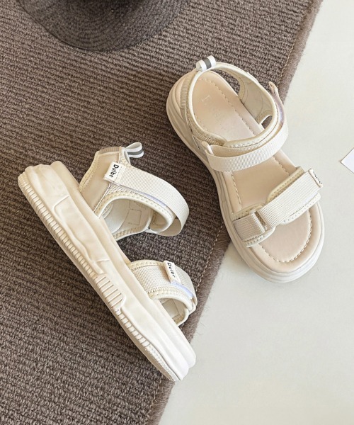 Miniministore(ミニミニストア)の「スポーツサンダル 厚底 ベルトサンダル(サンダル・レディース・ベージュ/ブラック・24.0cm/24.5cm/25.0cm/22.5cm/23.0cm/23.5cm)」の12枚目の写真