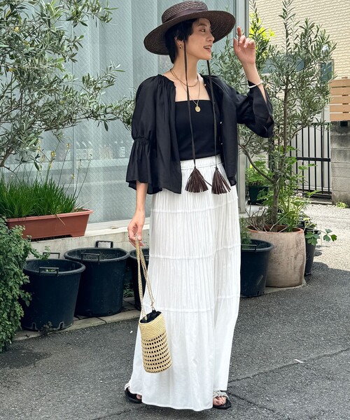NOLLEY’S（ノーリーズ）の「ソフトオーガンジー2WAYブラウス（シャツ/ブラウス・レディース・ブラック/ミント/サックスブルー/ベビーピンク・36/38）」の20枚目の写真