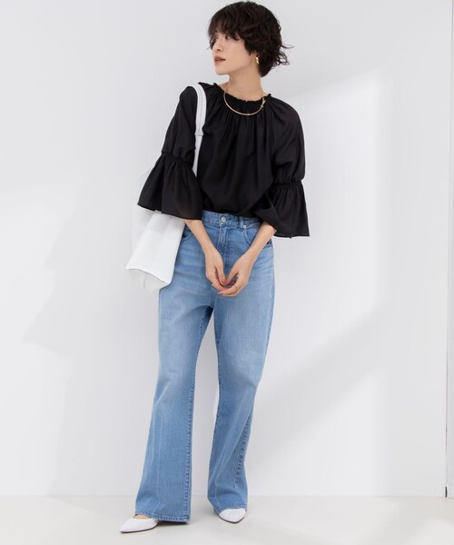 NOLLEY’S（ノーリーズ）の「ソフトオーガンジー2WAYブラウス（シャツ/ブラウス・レディース・ブラック/ミント/サックスブルー/ベビーピンク・36/38）」の22枚目の写真