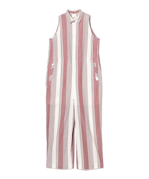 B:MING by BEAMS（ビーミングバイビームス）の「ambiance / ストライプ オールインワン（つなぎ/オールインワン・レディース・レッド/ブラック・SMALL/MEDIUM）」の2枚目の写真