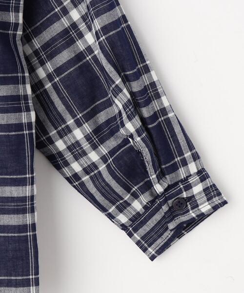 SHOO・LA・RUE(シューラルー)の「◆【110-140cm/リンク】ダブルガーゼオーバーシャツ(シャツ/ブラウス・キッズ・ネイビー系1/ホワイト/グレー系2・14/13/12/11)」の11枚目の写真