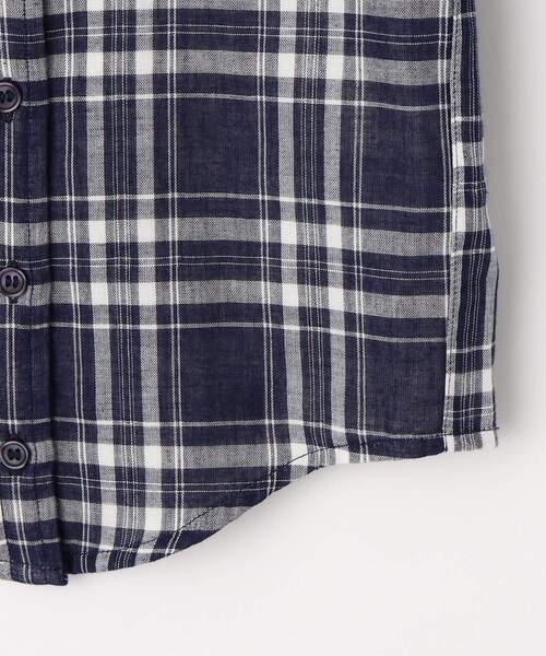 SHOO・LA・RUE(シューラルー)の「◆【110-140cm/リンク】ダブルガーゼオーバーシャツ(シャツ/ブラウス・キッズ・ネイビー系1/ホワイト/グレー系2・14/13/12/11)」の12枚目の写真