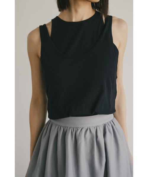 STYLEMIXER（スタイルミキサー）の「2WAYレイヤータンク（タンクトップ・レディース・オレンジ/ホワイト/ブラック・FREE）」の21枚目の写真