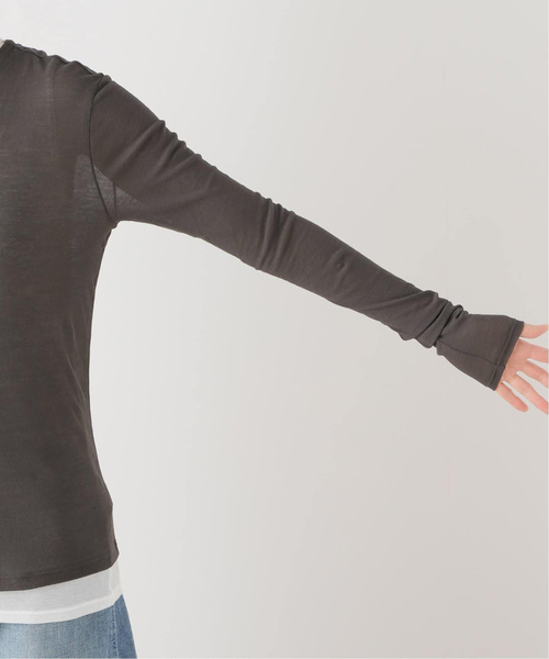 FRAMeWORK（フレームワーク）の「≪追加≫レイヤードL/Tee+TANK2（Tシャツ/カットソー・レディース・クリアイエロー/グレー・FREE）」の14枚目の写真