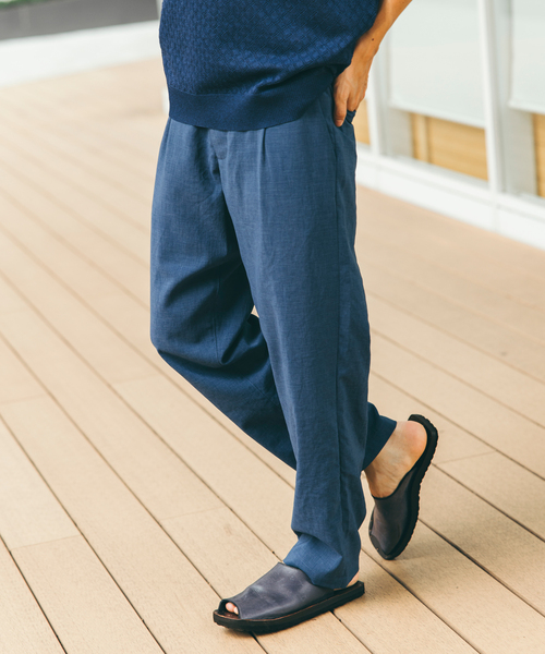 JOURNAL STANDARD（ジャーナルスタンダード）の「”吸水速乾 / 接触冷感” EVALET LIGHT ブッチャー1P イージーパンツ（その他パンツ・メンズ・グレー/ブラック系その他/アイボリー/ブラウン系その他/コバルトブルー・SMALL/MEDIUM/LARGE）」の1枚目の写真