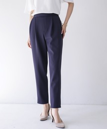 更に快適になった！無敵のパンツ 【UVカット98％！接触冷感！洗濯機OK♪全方位ストレッチ♪】ハイストレッチつやポンチ・タックテーパードパンツ