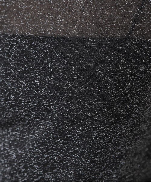 FREE'S MART（フリーズマート）の「◆コンパクトラメシアー半袖ニット（ニット/セーター・レディース・ブラック/シルバー/ピンク・FREE）」の7枚目の写真