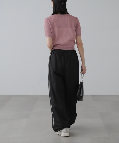 FREE'S MART（フリーズマート）の「◆コンパクトラメシアー半袖ニット（ニット/セーター・レディース・ブラック/シルバー/ピンク・FREE）」の18枚目の写真