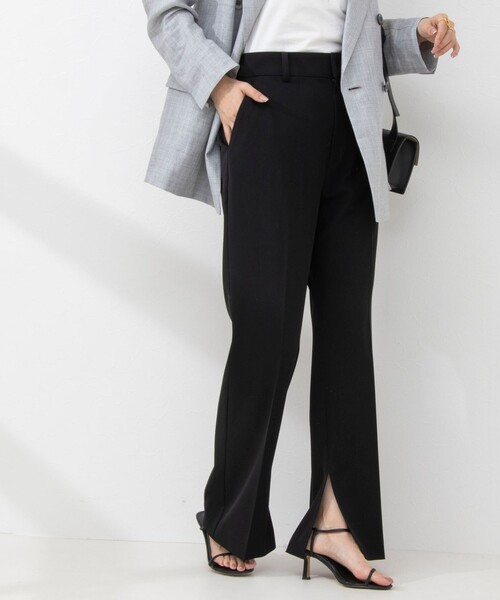 NOLLEY’S（ノーリーズ）の「ウォッシャブルスリットパンツ（その他パンツ・レディース・ブラック/キナリ・40/38/36/34）」の9枚目の写真