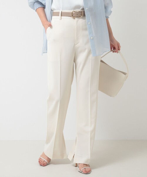 NOLLEY’S（ノーリーズ）の「ウォッシャブルスリットパンツ（その他パンツ・レディース・ブラック/キナリ・40/38/36/34）」の13枚目の写真