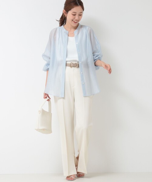 NOLLEY’S（ノーリーズ）の「ウォッシャブルスリットパンツ（その他パンツ・レディース・ブラック/キナリ・40/38/36/34）」の14枚目の写真