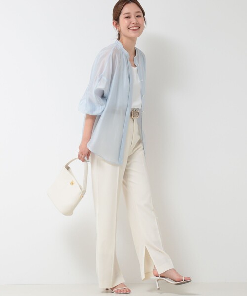 NOLLEY’S（ノーリーズ）の「ウォッシャブルスリットパンツ（その他パンツ・レディース・ブラック/キナリ・40/38/36/34）」の15枚目の写真