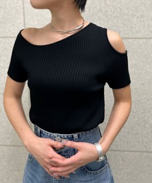 ANAP | ワンショルダーカットアウトリブニットトップス(Tシャツ/カットソー)