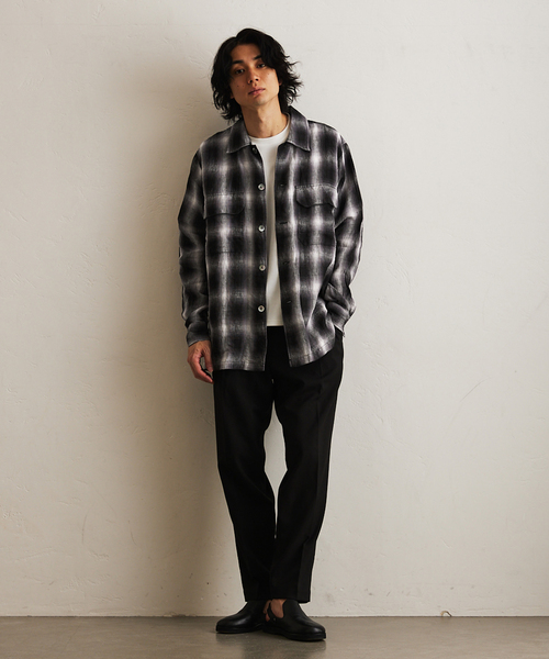 417 EDIFICE（フォーワンセブンエディフィス）の「リネンオンブレーチェックシャツ（シャツ/ブラウス・メンズ・ブラック系その他/ブラック・MEDIUM/LARGE）」の9枚目の写真