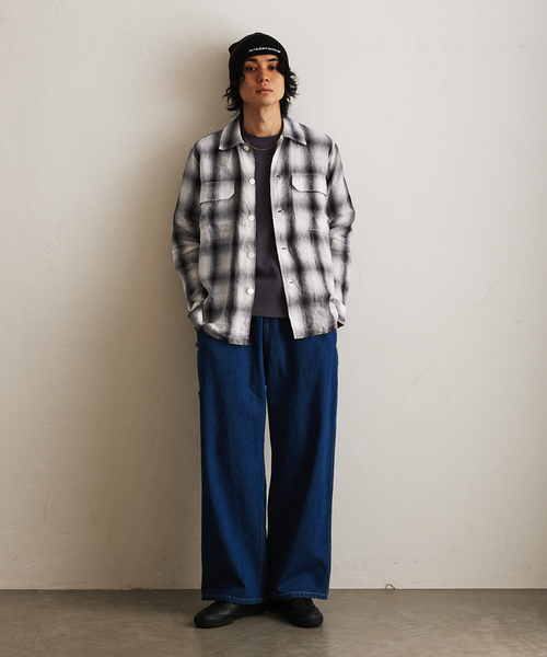 417 EDIFICE（フォーワンセブンエディフィス）の「リネンオンブレーチェックシャツ（シャツ/ブラウス・メンズ・ブラック系その他/ブラック・MEDIUM/LARGE）」の16枚目の写真