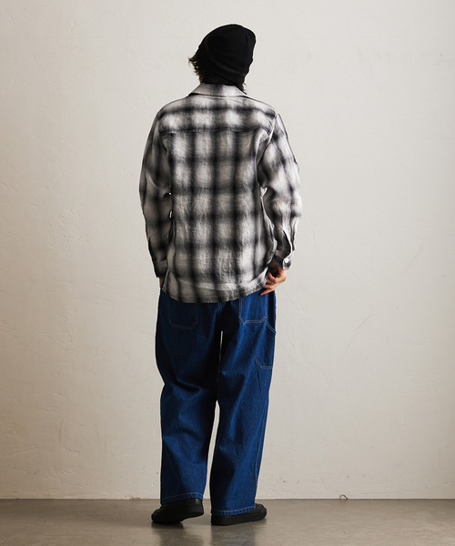 417 EDIFICE（フォーワンセブンエディフィス）の「リネンオンブレーチェックシャツ（シャツ/ブラウス・メンズ・ブラック系その他/ブラック・MEDIUM/LARGE）」の18枚目の写真