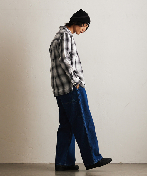 417 EDIFICE（フォーワンセブンエディフィス）の「リネンオンブレーチェックシャツ（シャツ/ブラウス・メンズ・ブラック系その他/ブラック・MEDIUM/LARGE）」の19枚目の写真