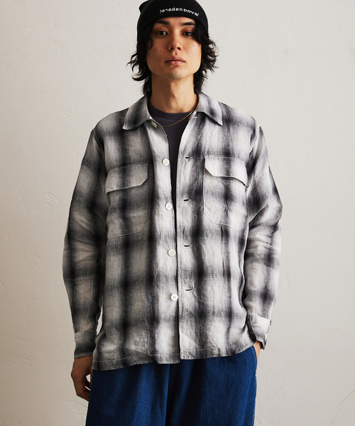 417 EDIFICE（フォーワンセブンエディフィス）の「リネンオンブレーチェックシャツ（シャツ/ブラウス・メンズ・ブラック系その他/ブラック・MEDIUM/LARGE）」の21枚目の写真