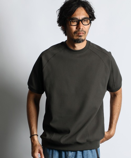 「AIR FLEX」WAFFLE TEE：高収縮機能素材 エアフレックス ワッフルTシャツ（Tシャツ/カットソー）｜The DUFFER of ST.GEORGE（ザダファーオブセントジョージ）