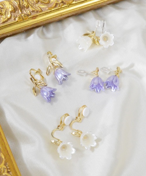セール】ニッケルフリー すずらんピアス（ピアス（両耳用