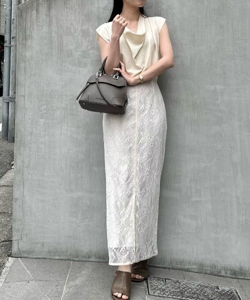 JILL by JILL STUART（ジルバイジルスチュアート）の「◇【ｅＳ】Ｉラインレーススカート（スカート・レディース・ブラック/ホワイト系その他/ネイビー・SMALL/MEDIUM）」の11枚目の写真