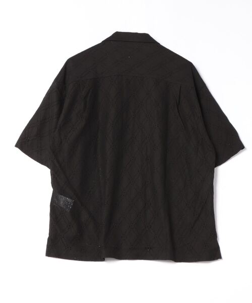TIMELY WARNING（タイムリーワーニング）の「【TIMELY WARNING】LACE OPEN COLLAR SHIRT（シャツ/ブラウス・メンズ・オフホワイト/ブラック・M/L/XL）」の3枚目の写真