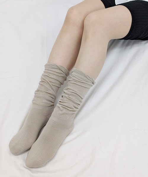 poiregnee（ポワニェ）の「［select］シアーソックス（ソックス/靴下・レディース・ブラック/ベージュ/ホワイト/グレー/アイボリー・FREE）」の5枚目の写真