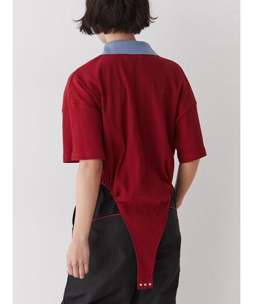 jouetie（ジュエティ）の「ボディースーツポロトップス【セットアップ対応】（ポロシャツ・レディース・ブラウン/レッド/ブラック・MEDIUM）」の22枚目の写真