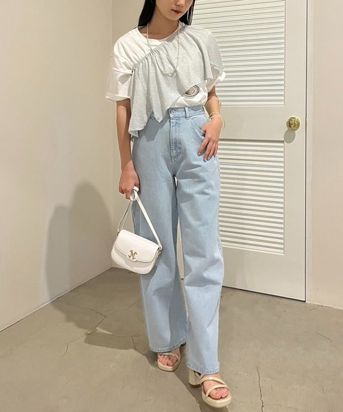 one after another NICE CLAUP（ワンアフターアナザーナイスクラップ）の「マルチウェイボレロトップス（Tシャツ/カットソー・レディース・ブラック/シルバー/オフホワイト・FREE）」の7枚目の写真