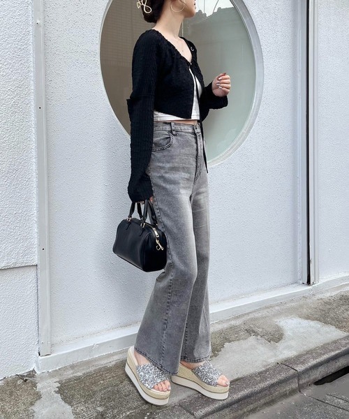 one after another NICE CLAUP（ワンアフターアナザーナイスクラップ）の「マルチウェイボレロトップス（Tシャツ/カットソー・レディース・ブラック/シルバー/オフホワイト・FREE）」の12枚目の写真