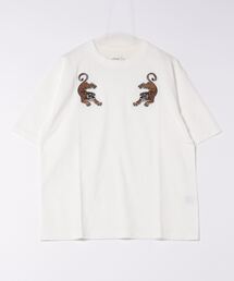 ＪＵＧＬＡＮＳ | 【ATELANE】シルケット天竺トラ刺繍Ｔシャツ/ルーズシルエット/メンズ(Tシャツ/カットソー)