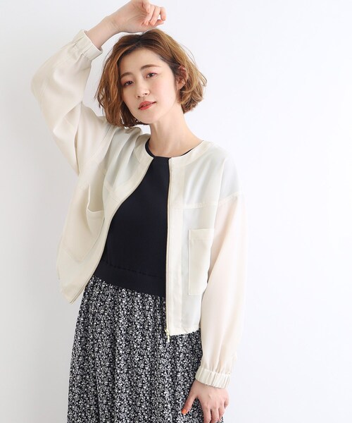 アイボリー　アウター a.v.v ノーカラーコート コート レディース : ZOZOTOWN Yahoo!店