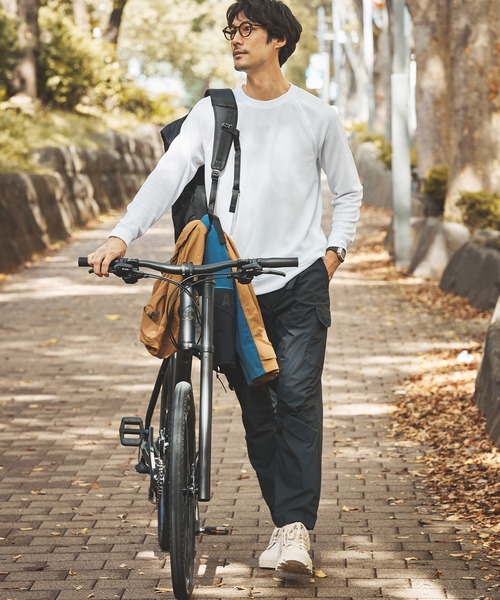 AIGLE（エーグル）の「吸水速乾 ワッフルラグランTシャツ RP（Tシャツ/カットソー・メンズ・ダークグリーン/ブラック/ホワイト・XL/M/S/L）」の8枚目の写真