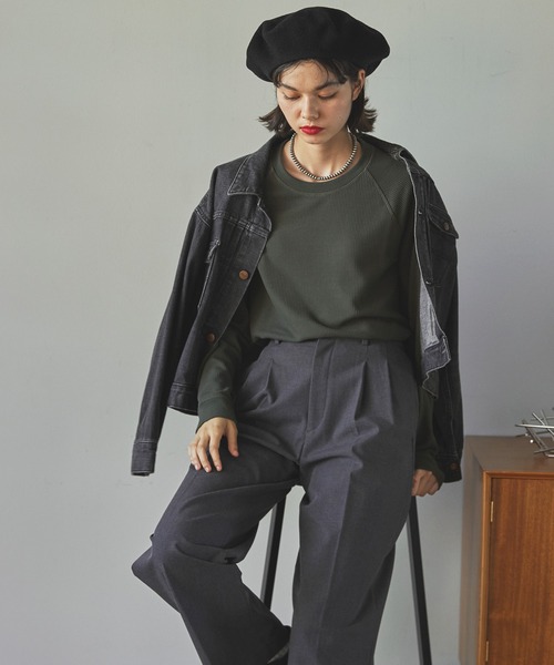 AIGLE（エーグル）の「吸水速乾 ワッフルラグランTシャツ RP（Tシャツ/カットソー・メンズ・ダークグリーン/ブラック/ホワイト・XL/M/S/L）」の20枚目の写真